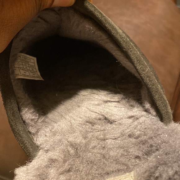 UGG MEN’S SCuff sheepskin backless slipper in dark gray size 12 - Picture 6 of 7